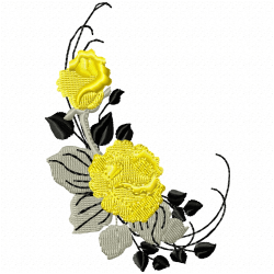 Flowers And Tree Embroidery Design 7